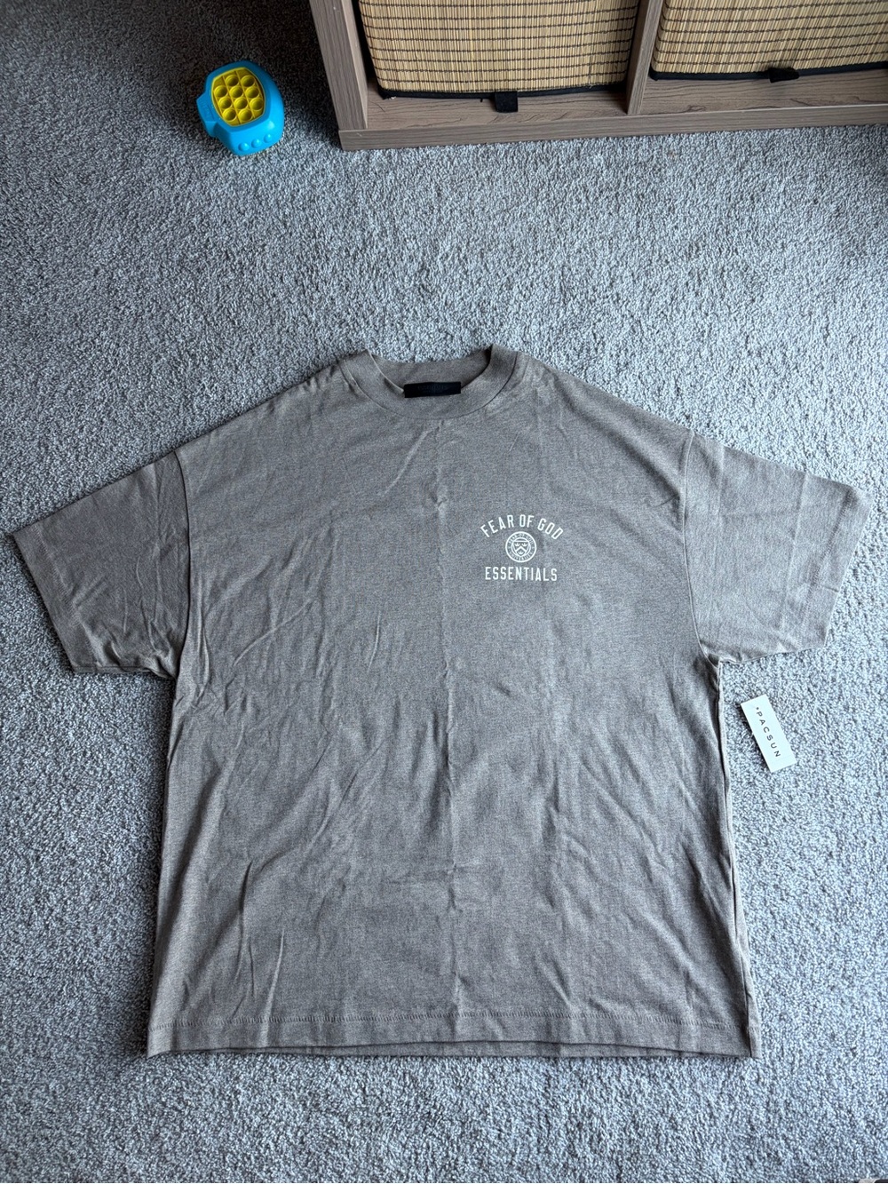 Essentials Men’s Taupe Short Sleeve Logo Tee